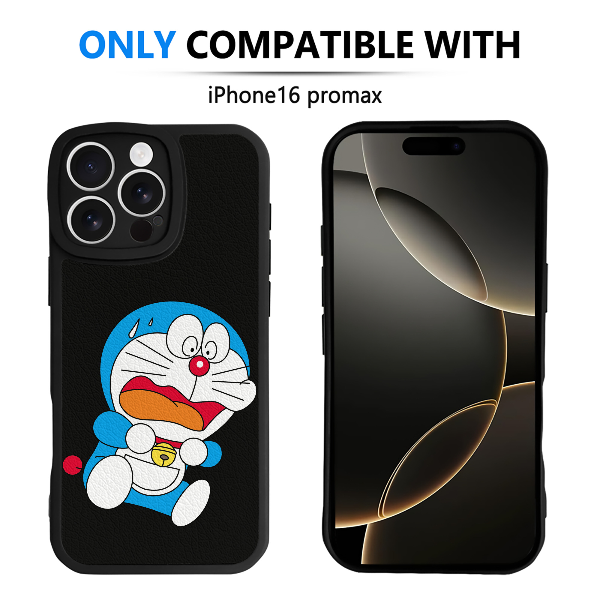 （画像用） ドラえもん Doraemon 【iPhone 16シリーズ対応】シリコンスマホケース（レザー調） 材質：シリコン